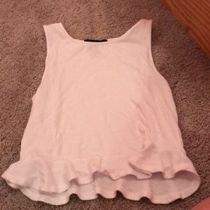 F21 Cropped Ruffles Tank